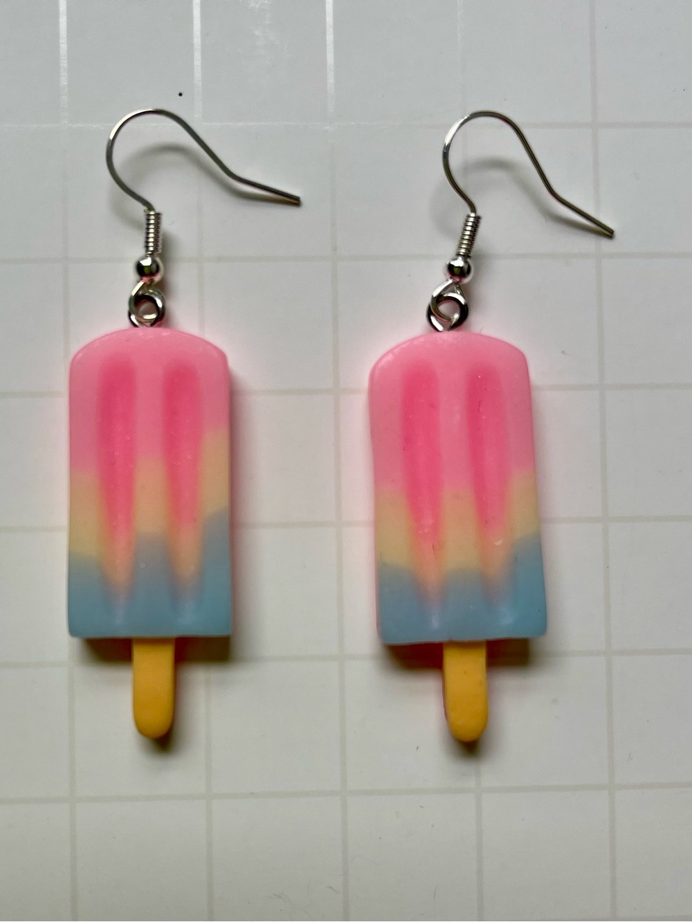 Popsicle Dangle Earrings - Pink, Blue, Yellow